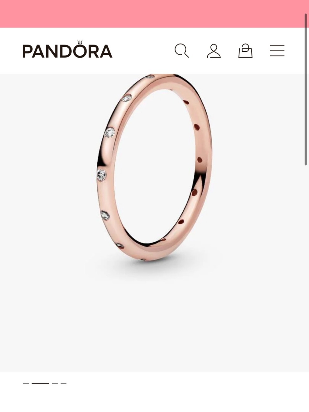Pandora (SET OF 3) Rose Gold Rings Size 8.5
